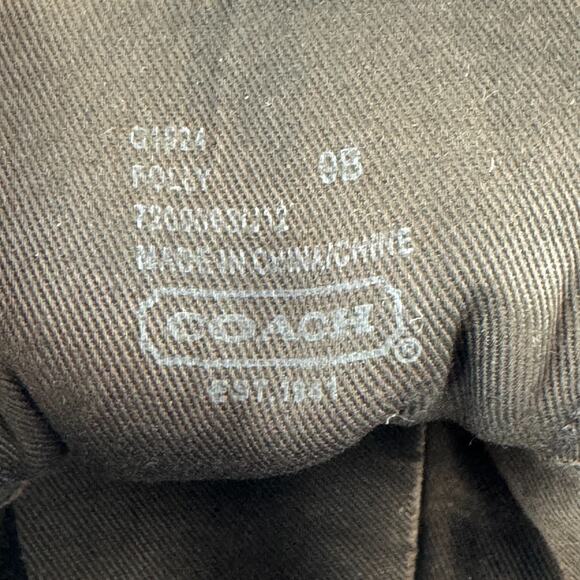 Coach Folly Logo/C Monogram Casual Sneakers Brown Tan Lace Up Women’s Size 9 B - Picture 7 of 9